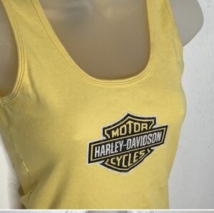 Harley Davidson Glitter embellished front logo tank top shirt size small EUC